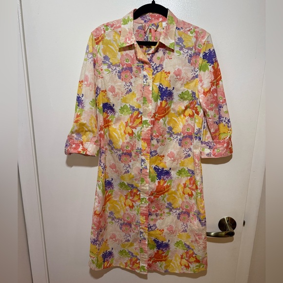 Liz Claiborne Dresses & Skirts - Liz Claiborne Vibrant Floral Long Sleeve Dress